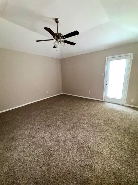 50 Evanston St Unit 5, Houston, TX 77015 - empty room with a ceiling fan and carpet floors