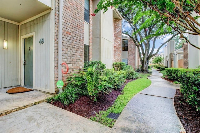 8100 Cambridge St Unit 49, Houston, TX 77054 - view of exterior entry with brick siding