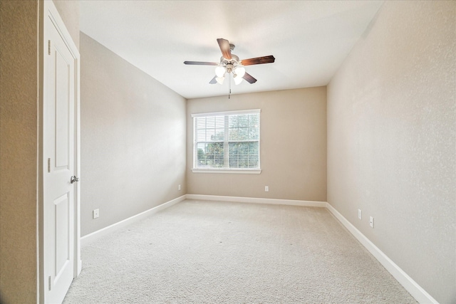 4503 Riley Way Ln, Sugar Land, TX 77479 - spare room featuring a ceiling fan and light colored carpet