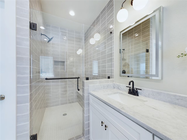 5022 Broom St, Houston, TX 77091 - bathroom with a stall shower and vanity