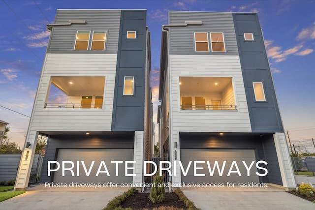 1805 Mills St, Houston, TX 77026 - modern home featuring a garage and driveway