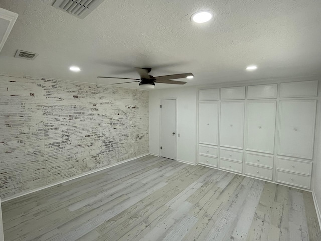 3419 Willowrun Dr, Montgomery, TX 77356 - unfurnished bedroom with a textured ceiling, wood finished floors, recessed lighting, and ceiling fan