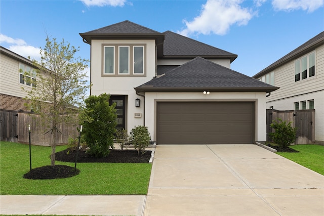 8814 Riverton Ridge Rd, Cypress, TX 77433 - view of front of property featuring a shingled roof, stucco siding, and concrete driveway