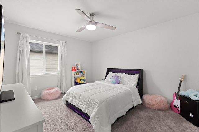 8814 Riverton Ridge Rd, Cypress, TX 77433 - carpeted bedroom with a ceiling fan