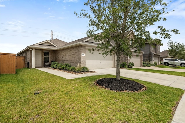 19919 Epirus Shores Dr, Hockley, TX 77447 - single story home with concrete driveway, brick siding, a garage, and a shingled roof