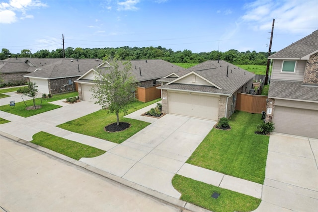 19919 Epirus Shores Dr, Hockley, TX 77447 - view of front of property featuring brick siding, roof with shingles, a garage, and concrete driveway