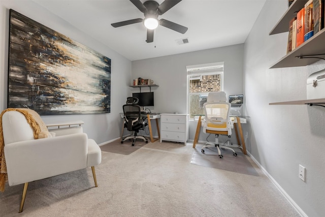 19919 Epirus Shores Dr, Hockley, TX 77447 - office space featuring a ceiling fan and carpet