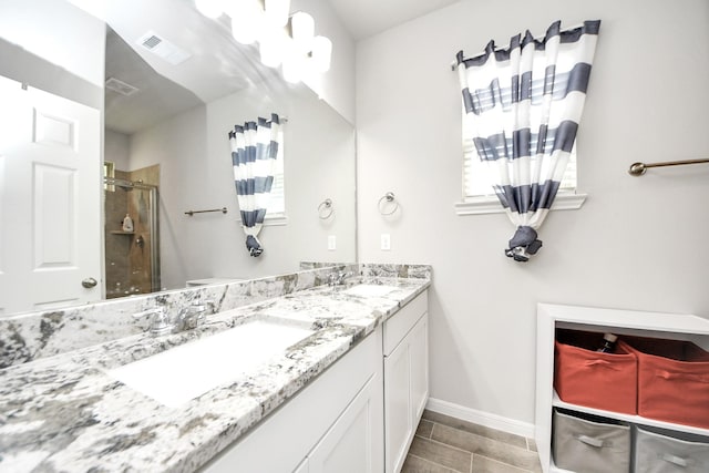 12306 Belhaven Terrace Dr, Houston, TX 77044 - full bath with double vanity and a shower stall