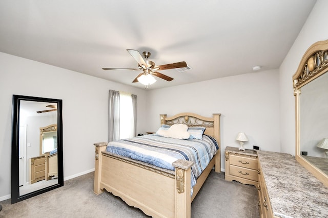 12306 Belhaven Terrace Dr, Houston, TX 77044 - bedroom with light carpet and a ceiling fan