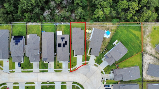 12306 Belhaven Terrace Dr, Houston, TX 77044 - aerial view of residential area with property boundaries highlighted