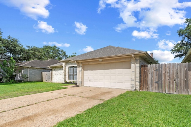 11423 Sunny Creek Dr, Houston, TX 77066 - single story home featuring brick siding, driveway, a garage, and a shingled roof