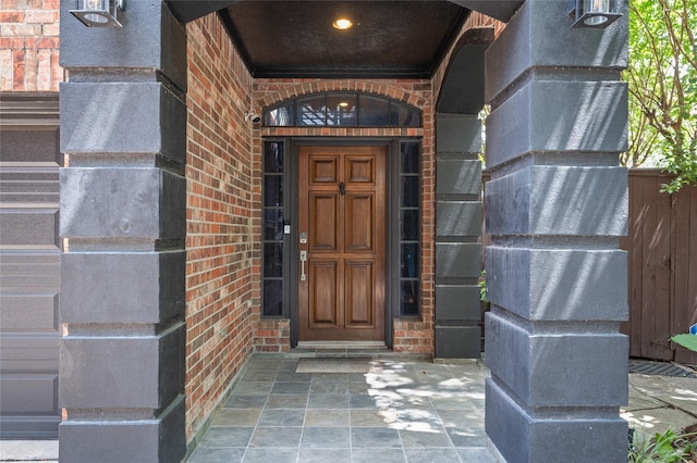 2614 Yoakum Blvd, Houston, TX 77006 - doorway to property featuring brick siding