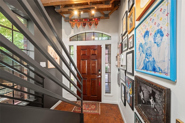 2614 Yoakum Blvd, Houston, TX 77006 - entryway featuring stairs and healthy amount of natural light