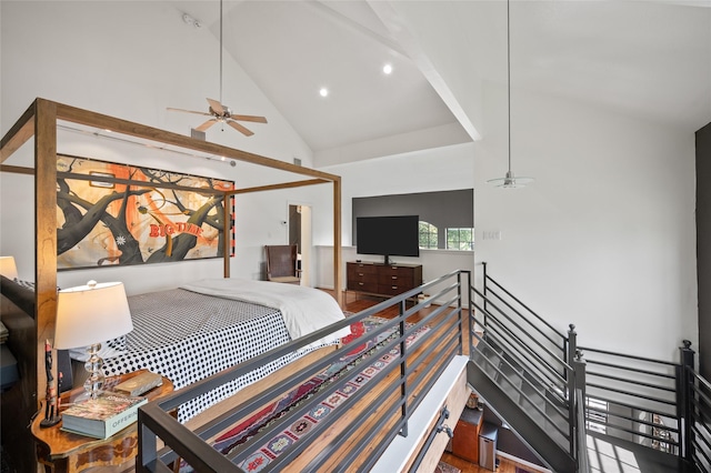 2614 Yoakum Blvd, Houston, TX 77006 - bedroom with high vaulted ceiling