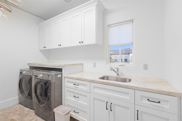 2804 Robinhood St, West University Place, TX 77005 - washroom with independent washer and dryer and cabinet space