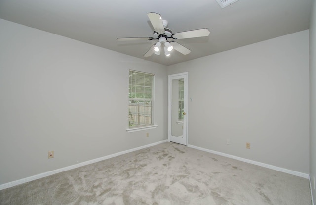 10131 Tangiers Rd, Houston, TX 77041 - carpeted empty room featuring baseboards and ceiling fan