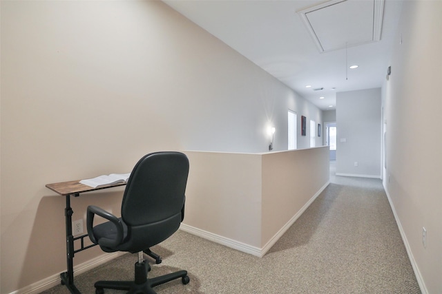 826 E 29th St, Houston, TX 77009 - carpeted home office with attic access and recessed lighting
