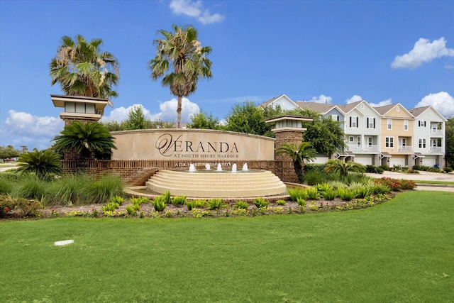 2705 Veranda Vly, League City, TX 77573 - community / neighborhood sign featuring a lawn and a residential view