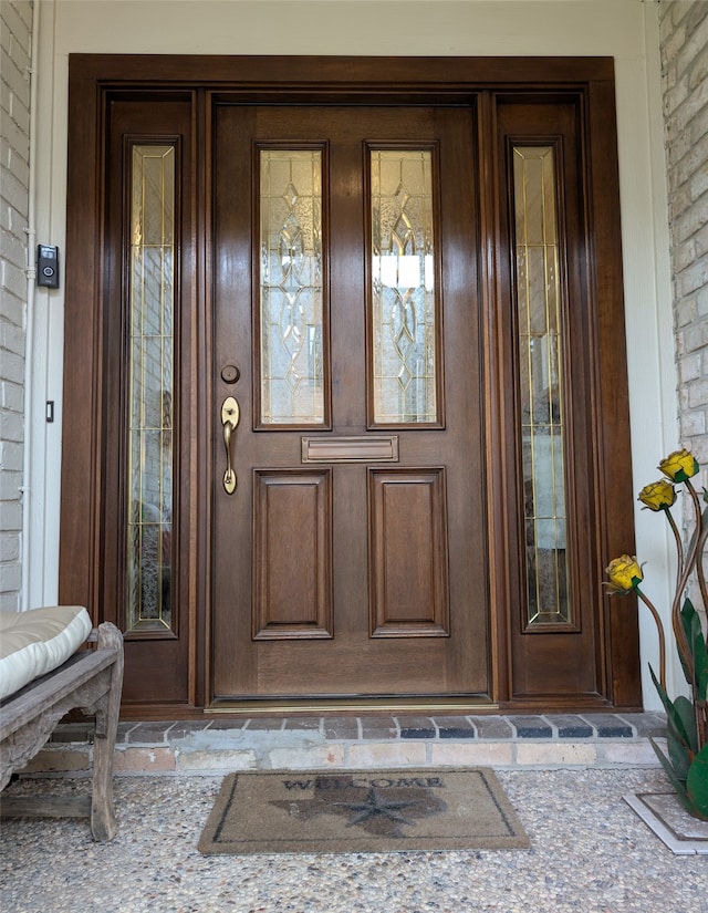 14453 Misty Meadow Ln, Houston, TX 77079 - doorway to property featuring a porch