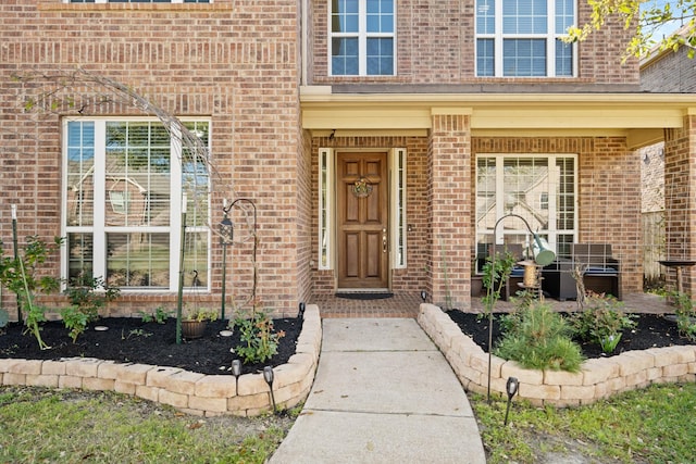 25611 Kearsley Dr, Katy, TX 77494 - doorway to property featuring brick siding