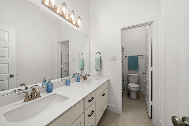 3019 Bluestem Rd, Katy, TX 77493 - bathroom featuring tile patterned flooring and double vanity