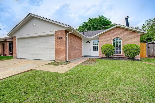 7918 Battleoak Dr, Houston, TX 77040 - ranch-style house featuring brick siding, a garage, and concrete driveway