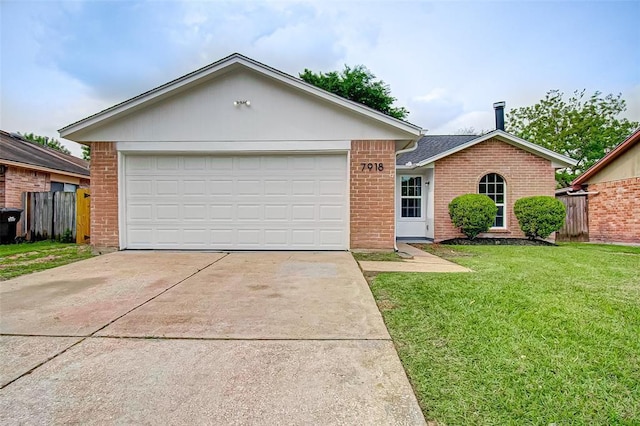 7918 Battleoak Dr, Houston, TX 77040 - ranch-style home with brick siding, concrete driveway, and an attached garage
