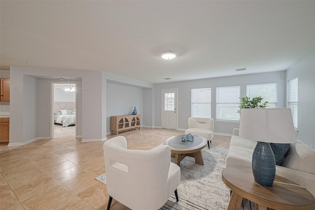 2123 Gable Hollow Ln, Katy, TX 77450 - living area with baseboards and light tile patterned floors