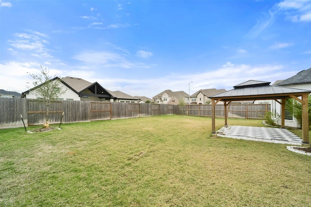 29602 Beech Tree Bnd, Fulshear, TX 77494 - fenced backyard featuring a gazebo, a patio area, and a residential view