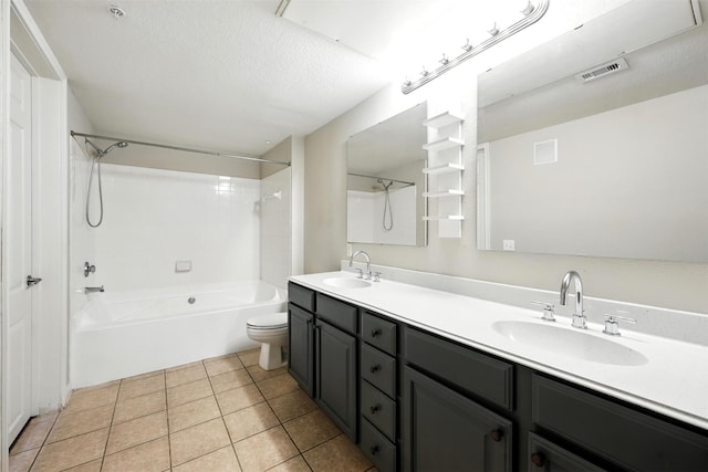 7575 Kirby Dr Unit 2204, Houston, TX 77030 - bathroom with shower / bathtub combination, double vanity, and tile patterned floors