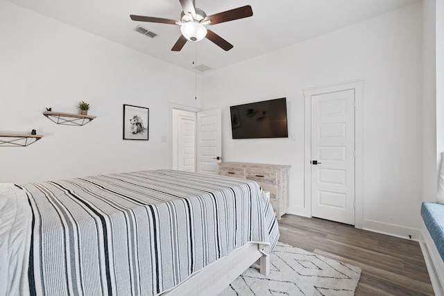 18615 Parkland Xing, Cypress, TX 77433 - bedroom with wood finished floors and ceiling fan