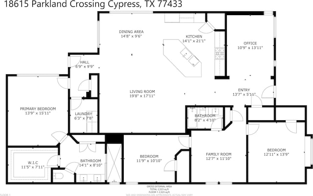 18615 Parkland Xing, Cypress, TX 77433 - view of room layout