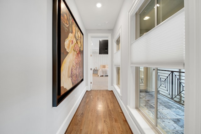 1302 Westview Garden Ct, Houston, TX 77055 - hallway with light wood-style floors