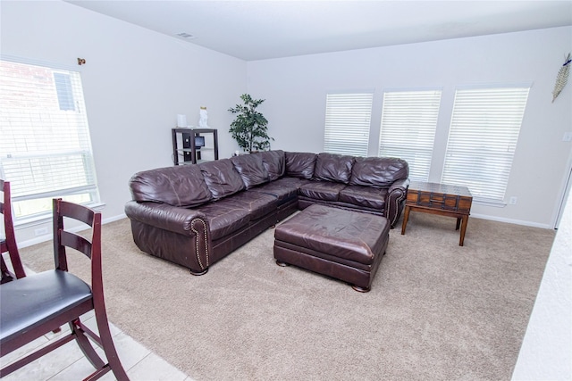 8222 Pastel Dawn Trce, Houston, TX 77049 - living room featuring light carpet and baseboards
