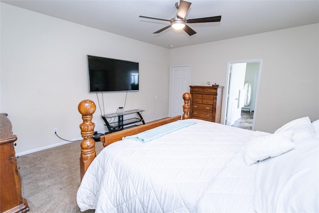 8222 Pastel Dawn Trce, Houston, TX 77049 - bedroom with carpet, ceiling fan, and connected bathroom