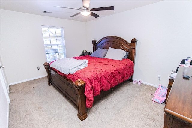 8222 Pastel Dawn Trce, Houston, TX 77049 - bedroom with light carpet and ceiling fan