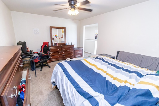 8222 Pastel Dawn Trce, Houston, TX 77049 - carpeted bedroom with ceiling fan