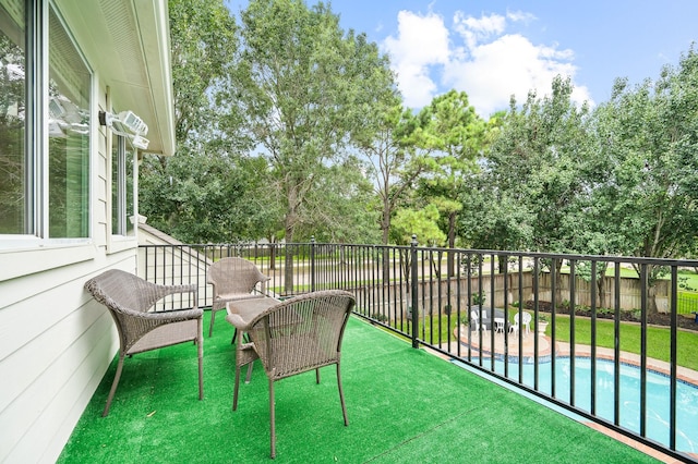 16018 Lower Lake Dr, Cypress, TX 77433 - balcony with view of scattered trees
