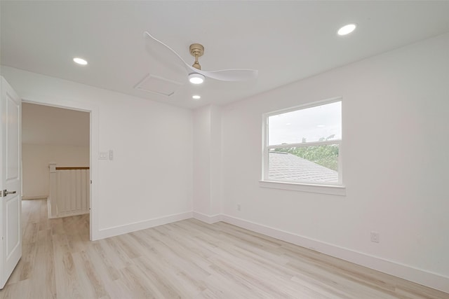 17802 Poppy Trails Ln, Houston, TX 77084 - empty room featuring light wood-type flooring and recessed lighting