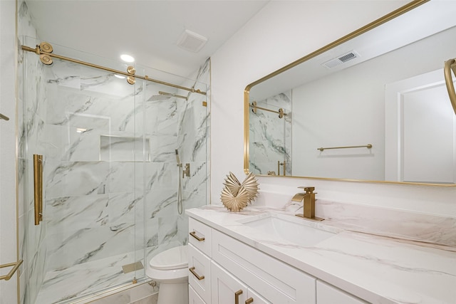 17802 Poppy Trails Ln, Houston, TX 77084 - full bath with vanity and a marble finish shower