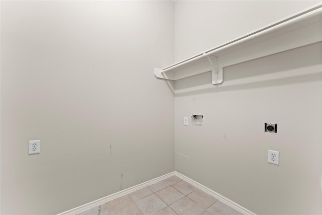 3406 Mcmahon Way, Missouri City, TX 77459 - laundry area featuring hookup for an electric dryer, washer hookup, and light tile patterned flooring