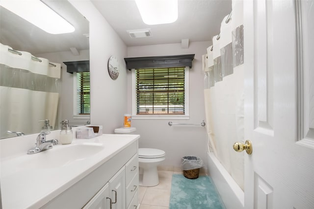 24917 W Christine Dr, Splendora, TX 77372 - full bath with vanity, tile patterned floors, and shower / bath combo with shower curtain