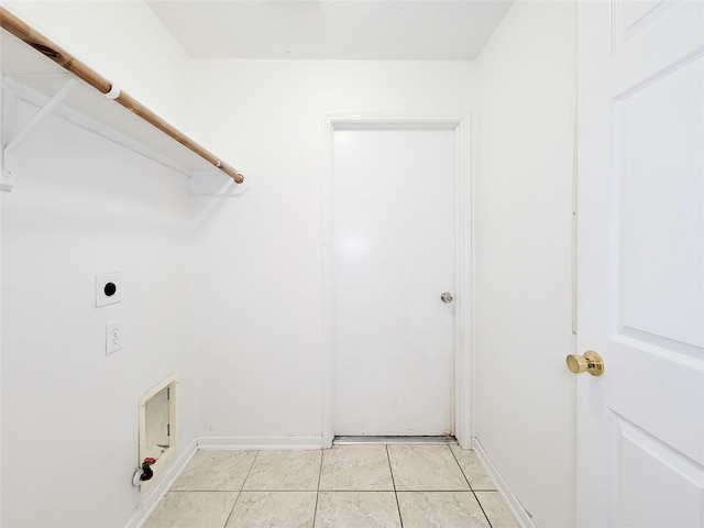 15311 Streetcar Ct, Cypress, TX 77429 - laundry area with electric dryer hookup and light tile patterned floors