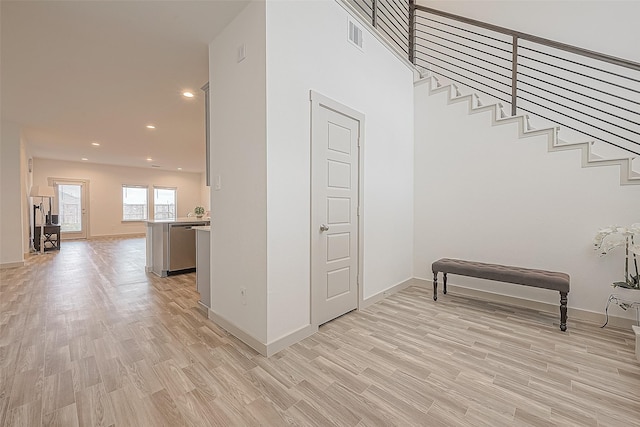 1815 Sandy Trail Ln, Rosenberg, TX 77469 - corridor with light wood-style floors and recessed lighting
