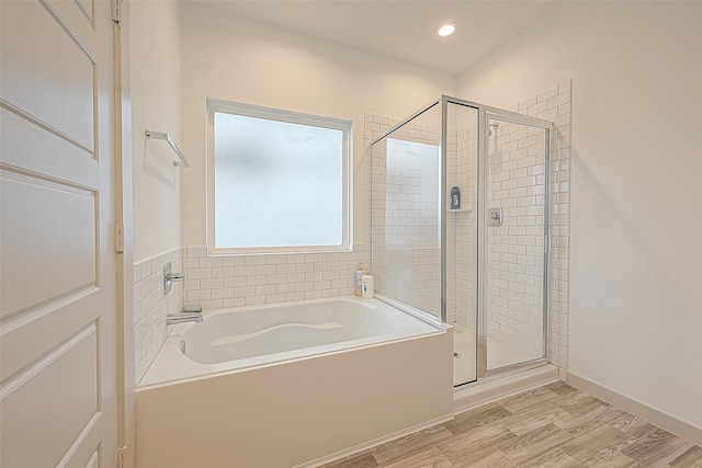 1815 Sandy Trail Ln, Rosenberg, TX 77469 - full bath with a shower stall, a garden tub, and recessed lighting