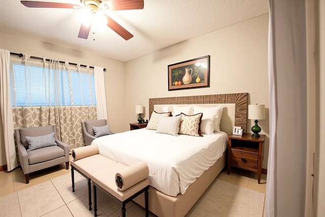 15638 Charolais Dr, Cypress, TX 77429 - bedroom with light tile patterned floors and a ceiling fan