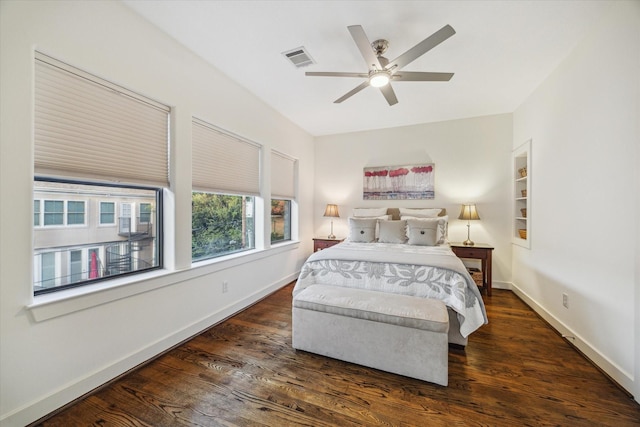 6410 Rodrigo St Unit B, Houston, TX 77007 - bedroom featuring wood finished floors and ceiling fan