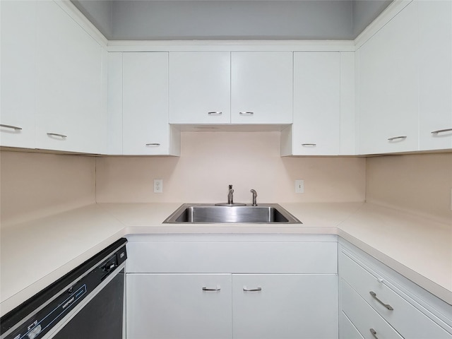 2600 Bellefontaine St Unit A21, Houston, TX 77025 - kitchen featuring dishwasher, white cabinets, and light countertops