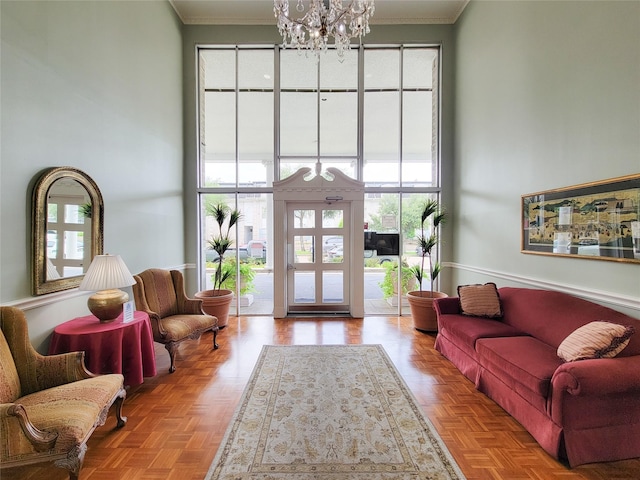 2600 Bellefontaine St Unit A21, Houston, TX 77025 - building lobby featuring a towering ceiling and crown molding