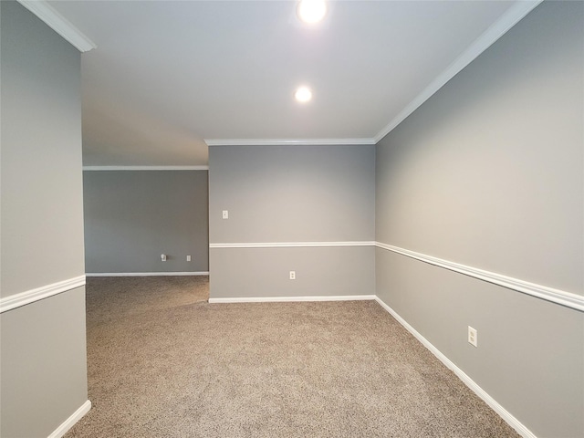 2600 Bellefontaine St Unit A21, Houston, TX 77025 - carpeted spare room featuring ornamental molding and recessed lighting